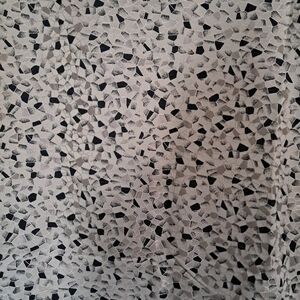 Heavy Weight Fabric Shower Curtain Gray, Black, And Silver With New Silver Hooks